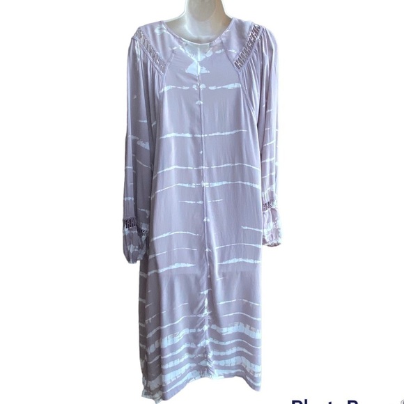 Soft Surroundings Long Sleeves Tie Dye Dress Large vacation beach - Picture 2 of 8
